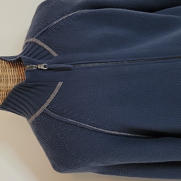 Metropolitan View Cashmere Mock Neck Full Zip Sweater szM BinW - Picture 2 of 8